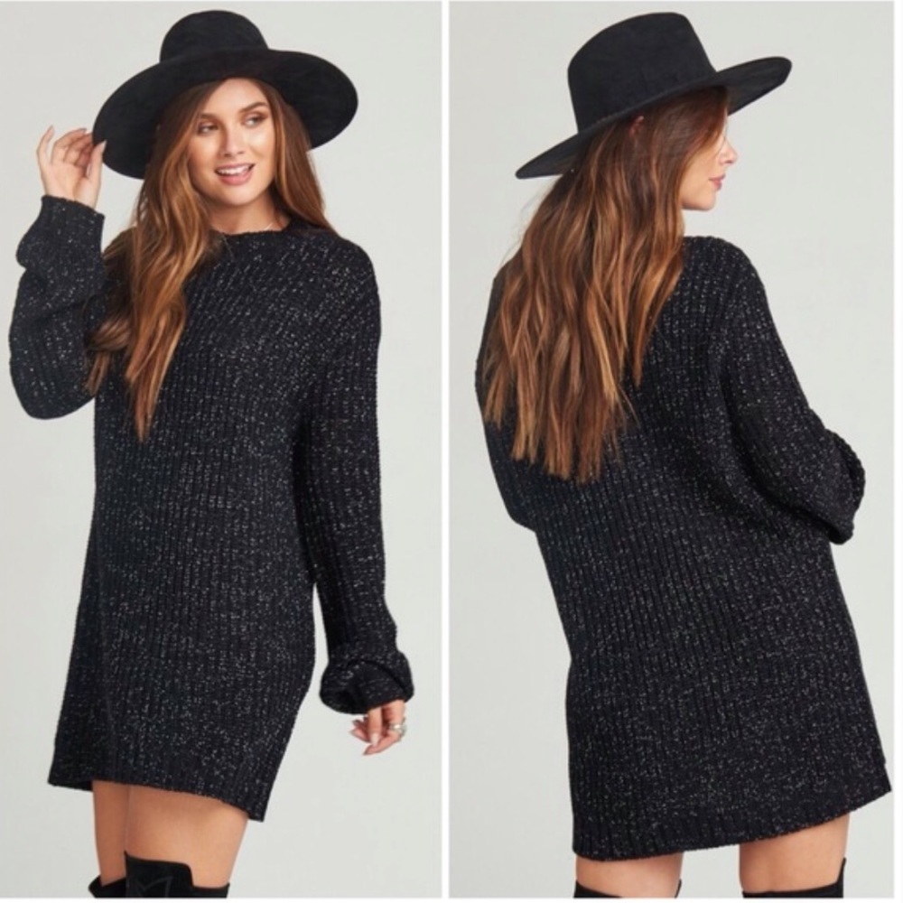 Show Me Your Mumu Albert Black Sweater Dress